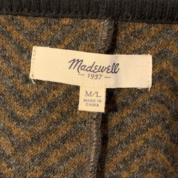 𝅺madewell oversized grey sweater jacket. Size M/L - Picture 4 of 9